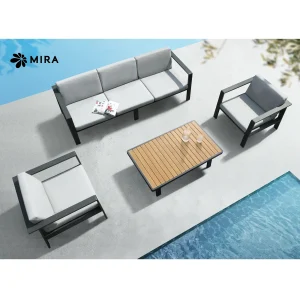 Nofar ספה תלת מושבים + 2 כורסאות + שולחן מבית MIRA