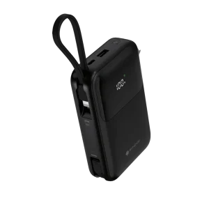 סוללת טעינה 2 כבלים מובנים גב+צג 20000mAh שחור MIR