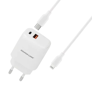 מ.קיר Type-C to Lightning 18W+20W לבן SL